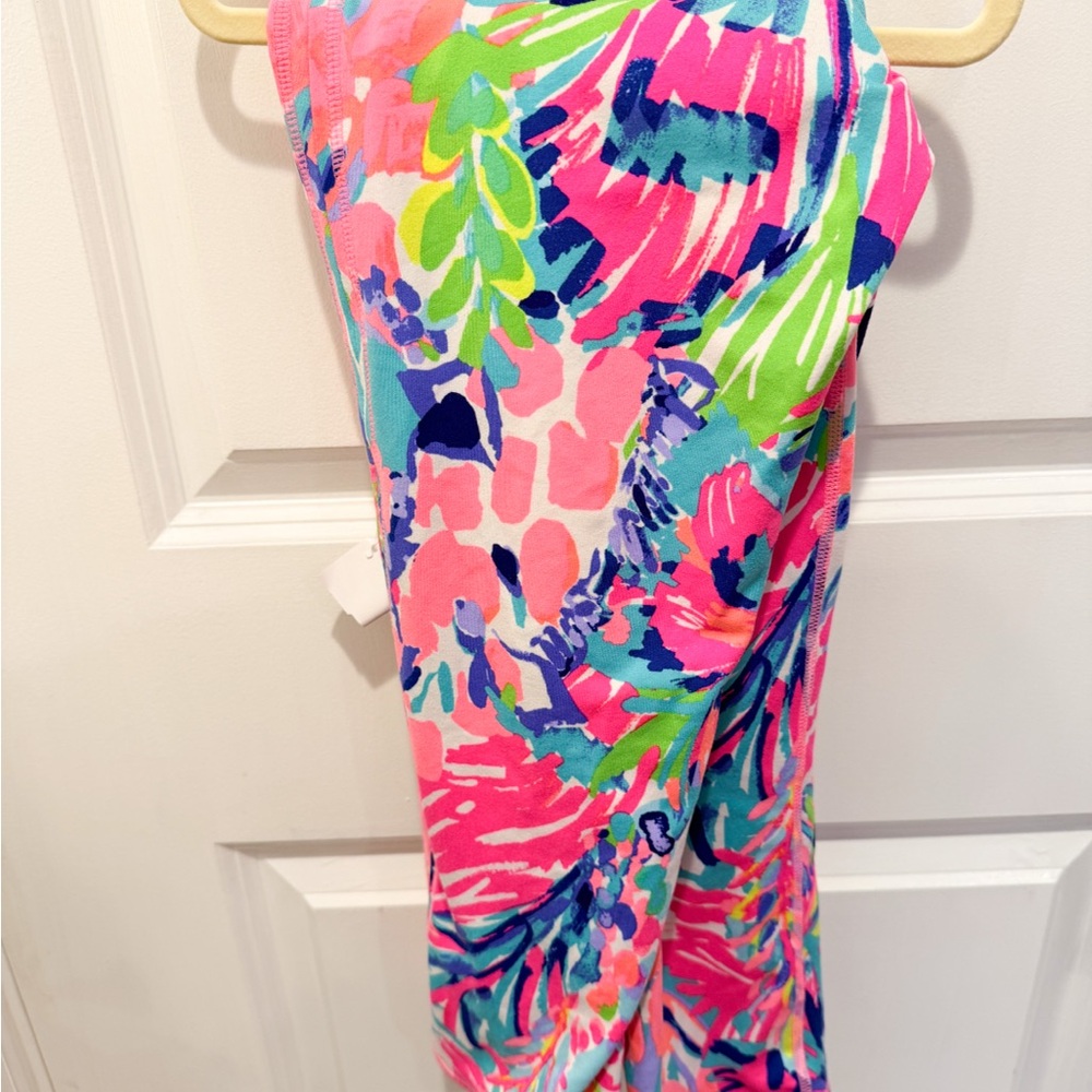 Lilly Pulitzer Luxletic Leggings High Rise Midi Weekender Gumbo Limbo Size M